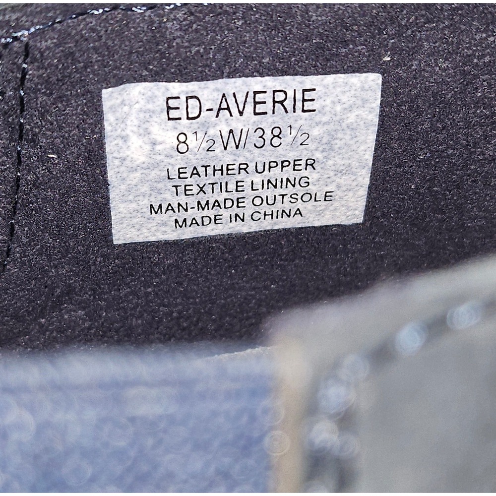 ED Ellen DeGeneres Averie Womens 8.5 Navy Blue Leather Wingtip Oxford Shoes - Picture 7 of 12